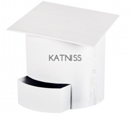 Бяла кутия за абитуриентски бал - 17.5 (16.2) х 16.2 см