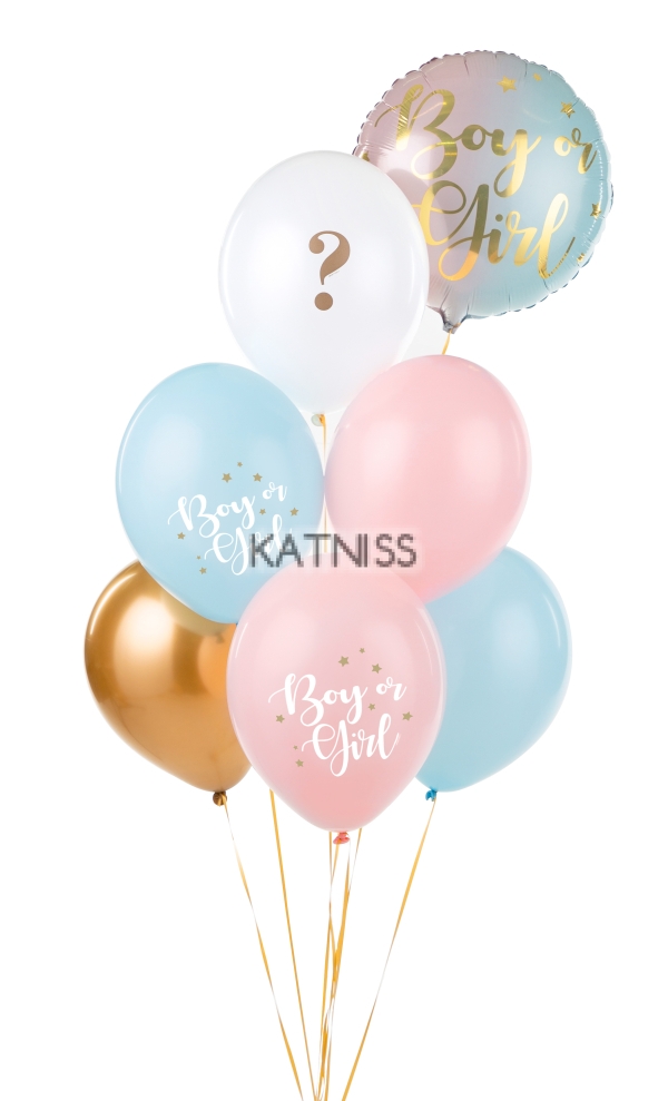 Латексов балон с въпросителен знак - бял - 30 см / Balloon with question - white - 30 cm