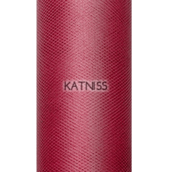 Гладък тюл в цвят бордо - 15 см/9 м