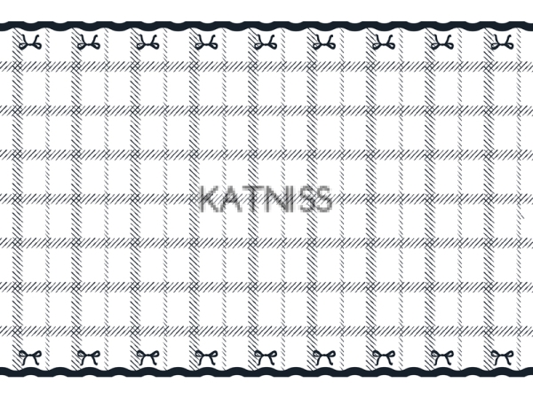 Кремава пластмасова покривка с черна панделка