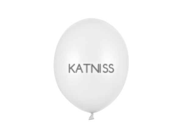 Латексов пурпурно бял балон металик