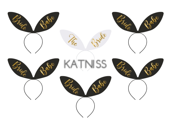 ДИАДЕМА УШИЧКИ БЯЛО И ЧЕРНО ПО 6 БР- BRIDE