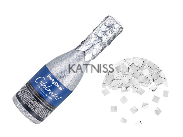 КОНФЕТИ БУТИЛКА СРЕБРО