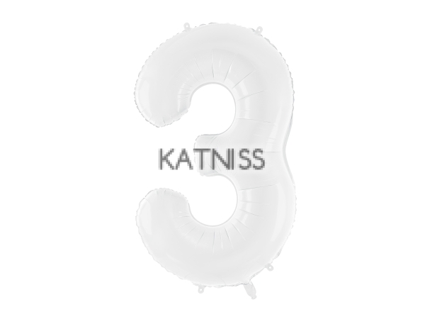 ФОЛИЕВ БАЛОН ЦИФРА БЯЛ ОТ 1 ДО 9 -110/39 СМ