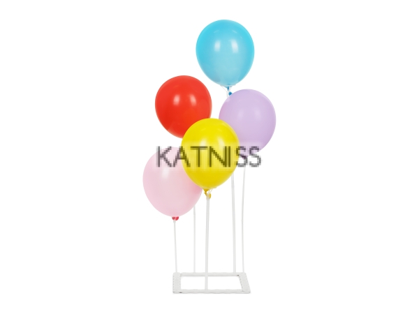 СТОЙКА ЗА БАЛОНИ С БАЗА 5 БР. БЯЛЯ - 63 СМ.