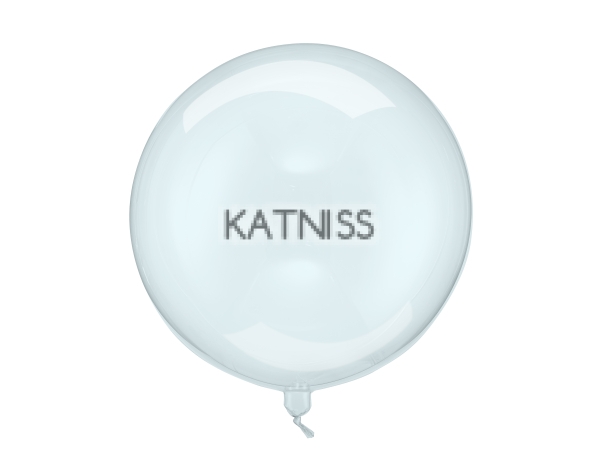 Прозрачен балон “Bubble”  –  40 см светло синьо