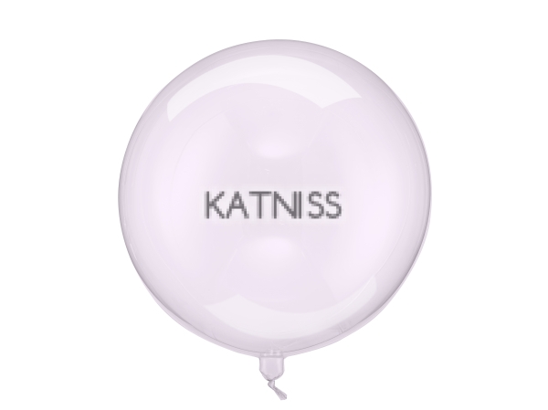 Прозрачен балон “Bubble”  –  40 см светло лилаво
