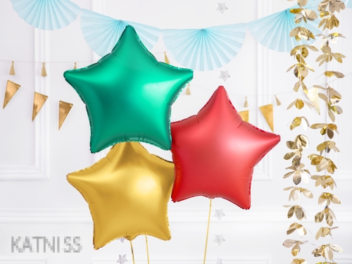 Фолиев балон под формата на звезда - зелен - 48 см / Green Star Foil Balloon - 48 cm