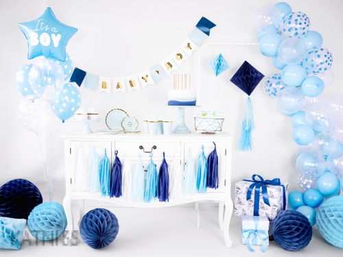 Фолиев балон под формата на звезда "It's a Boy" - син - 48 см / Blue Star Foil Balloon "It's a Boy" - 48 cm