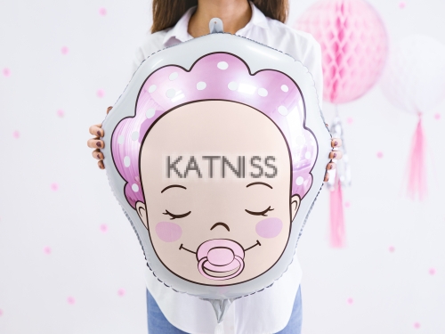 Фолиев балон под формата на бебе момиче - 40х45 см / Baby Girl Foil Balloon - 40x45 cm