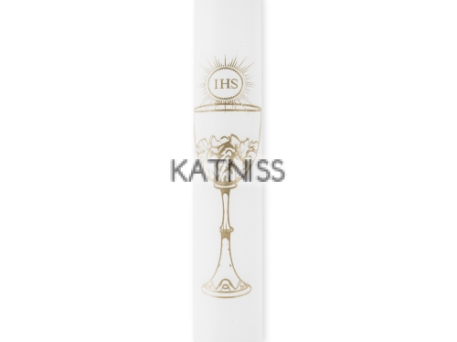 Бяла свещ за Кръщене - 29 см / Baptism White Candle - 29 cm