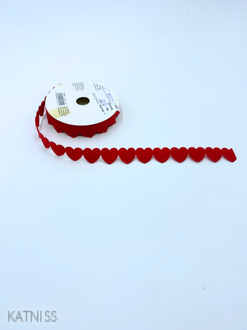 Два вида ленти - червена със сърца и синя с бели точки / Two Types Tape - Red With Hearts And Blue With White Dots