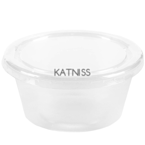 Пластмасови купи с капак - 20 броя - 165 мл / Plastic Bowls With Cover - 20 Pieces - 165 ml