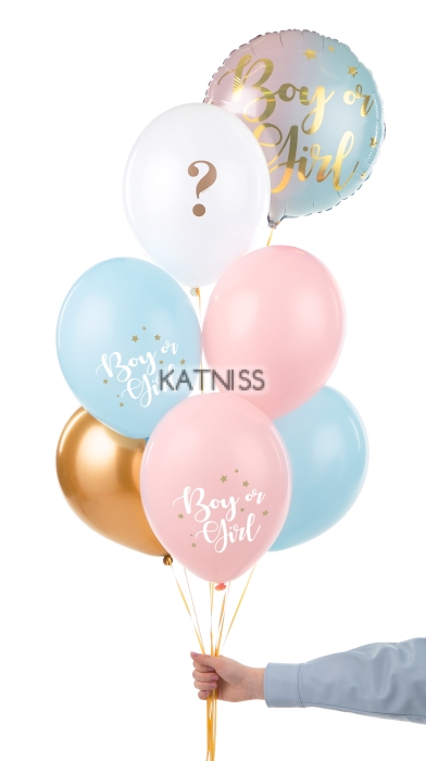 Латексов балон "Boy or Girl" - розов - 30 см / Balloon "Boy or Girl" - pink - 30 cm