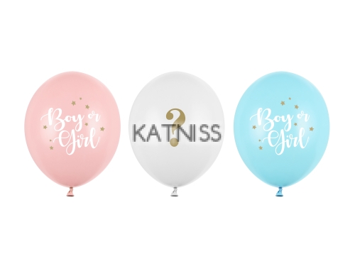 Латексов балон "Boy or Girl" - розов - 30 см / Balloon "Boy or Girl" - pink - 30 cm