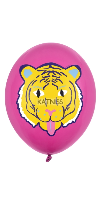 Тъмно розов балон тигър - 30 см / Dark pink balloon tiger - 30 cm