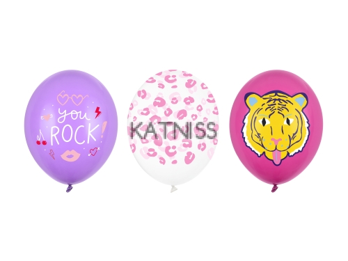 Прозрачен балон с розови точки - 30 см / Transperant balloon with pink dots - 30 cm