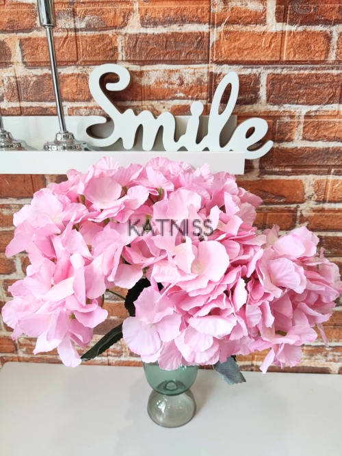 Розова изкуствена хортензия / Pink artificial hydrangea