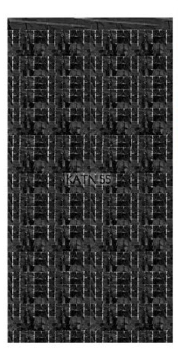 Черна парти завеса на квадратчета / Square black party curatin