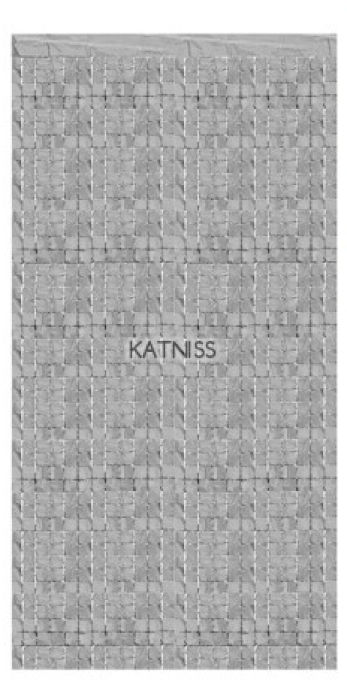 Сребриста парти завеса на квадратчета Square silver party curtain