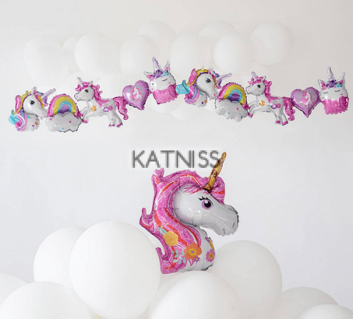 Гирлянд от балони с еднорог / Balloon garland with unicorn