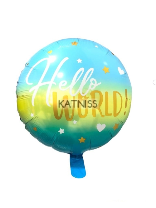 Фолиев балон "Hello World" / Foil balloon "Hello World"