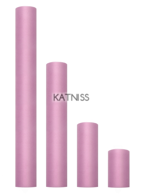 Гладък тюл в цвят пепел от рози - 15 см/9 м