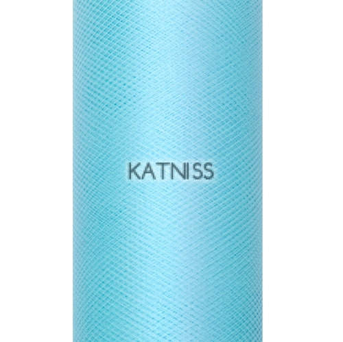 Светло син гладък тюл - 15 см/9 м