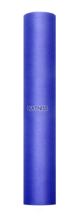 Тъмно син гладък тюл - 30 см/9 м