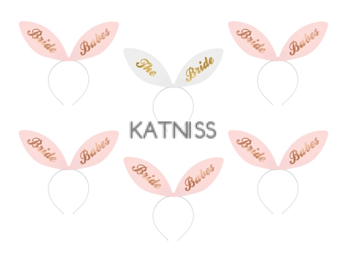 ДИАДЕМА УШИЧКИ БЯЛО И РОЗОВО ПО 6 БР- BRIDE