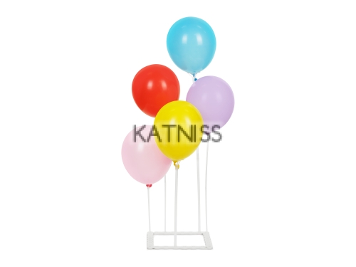 СТОЙКА ЗА БАЛОНИ С БАЗА 5 БР. БЯЛЯ - 63 СМ.