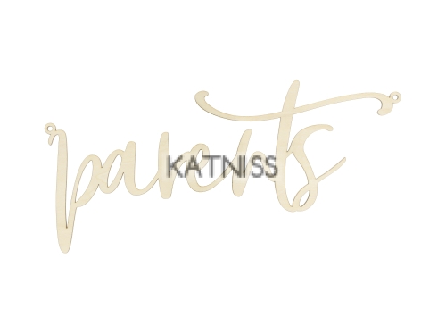 PARENTS-ТАБЕЛА ДЪРВЕНА  2 БР 29.5/13.5 СМ