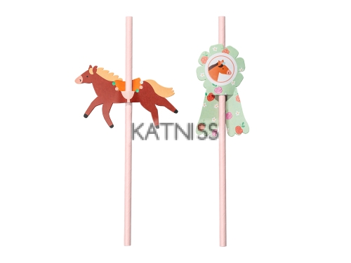 СЛАМКИ КОНЧЕ - 6 БР -РОЗОВИ  МИКС