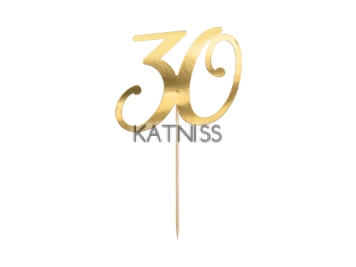 30-КЕЙК ТОПЕР- ЗЛАТО 20.5 СМ.