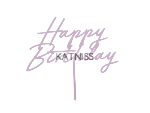 ТОПЕР ЗА ТОРТА ЛИЛАВО ,АКРИЛ -16.5 СМ./Acrylic cake topper 'Heppy Birthday',purple, 16.5 sm.