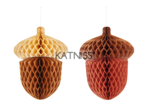 Декорация от хартия – Жълъди (2 бр.) 27 СМ.