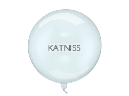 Прозрачен балон “Bubble”  –  40 см светло синьо