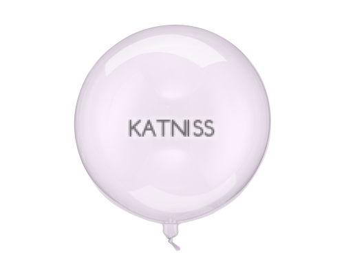 Прозрачен балон “Bubble”  –  40 см светло лилаво