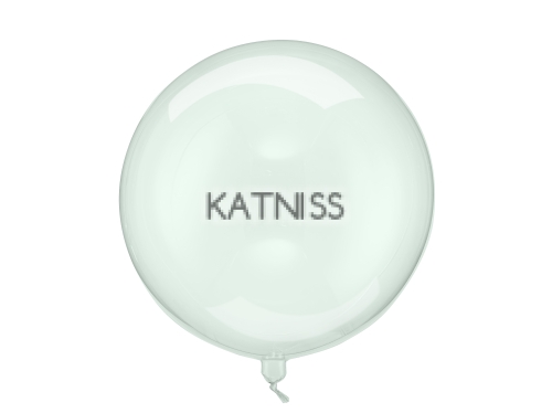 Прозрачен балон „Bubble“ светло зелен  40 см.