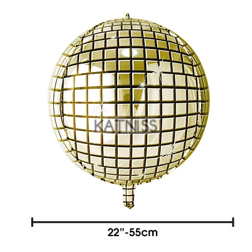 golden disco balloon 40 cm for party decoration